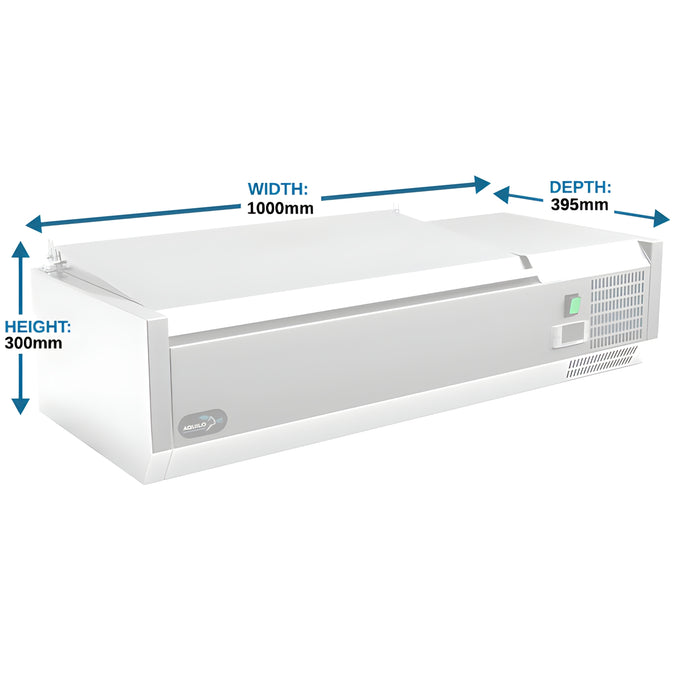 Countertop Prep Refrigerator with Lid - 1/3GN - 1000mm - Aquilo Refrigeration