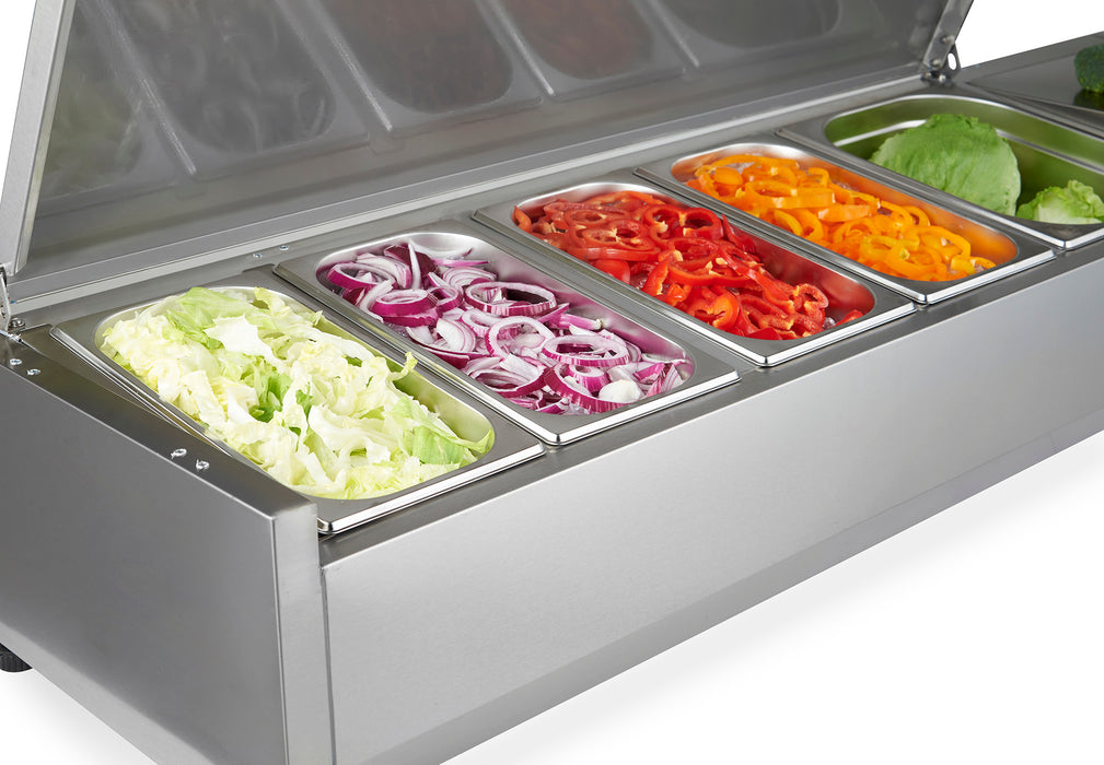 Countertop Prep Refrigerator with Lid - 1/3GN – 1400mm - Aquilo Refrigeration