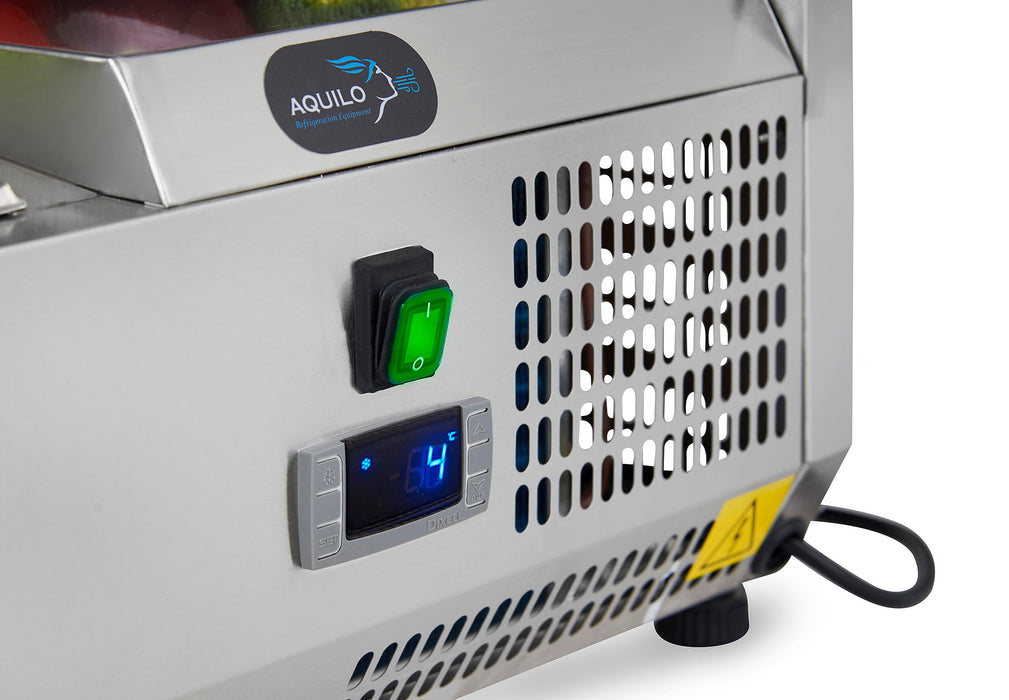 Countertop Prep Refrigerator with Lid - 1/3GN – 1400mm - Aquilo Refrigeration