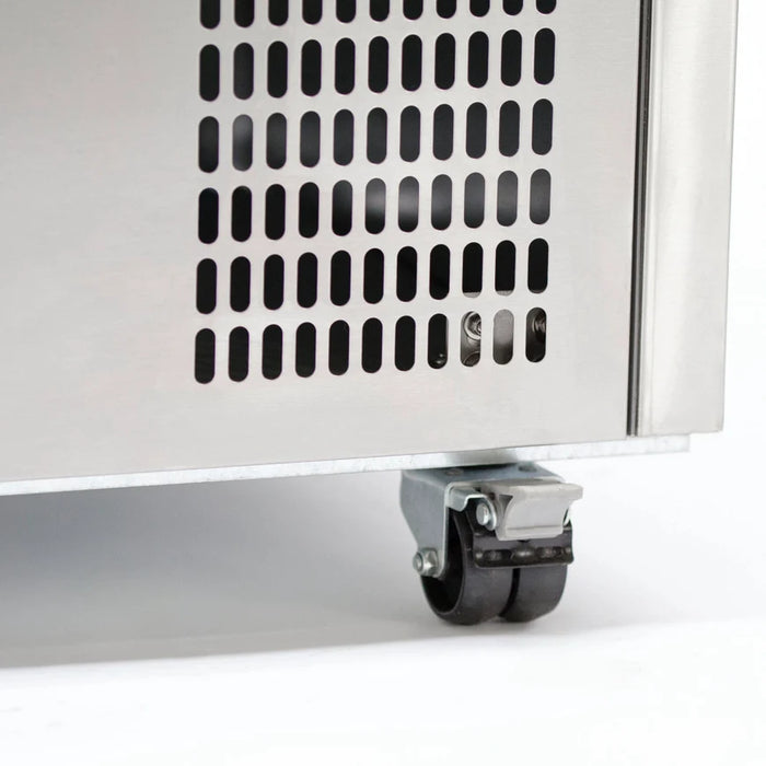 Two Door Counter Refrigerator with Raised Pan Holders - 900mm - Aquilo Refrigeration