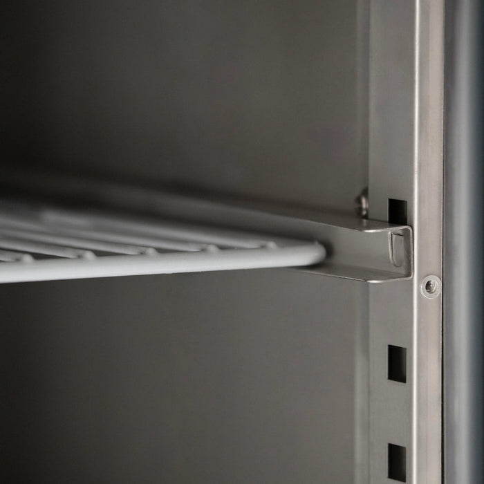 Two Door Counter Refrigerator with Saladette Top - 1045mm - Aquilo Refrigeration