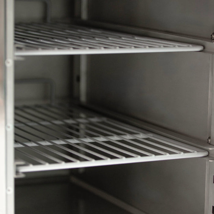 Two Door Counter Refrigerator with Saladette Top - 1045mm - Aquilo Refrigeration