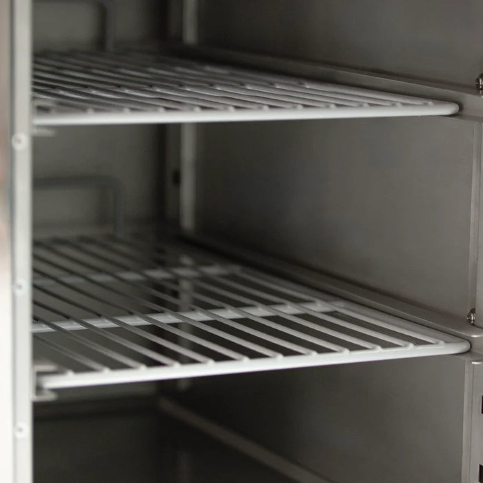 Two Door Counter Refrigerator with Raised Pan Holders - 900mm - Aquilo Refrigeration