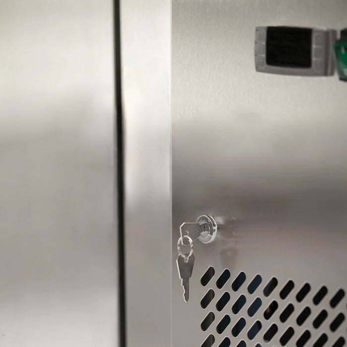 Two Door Counter Refrigerator with Raised Pan Holders - 1360mm - Aquilo Refrigeration