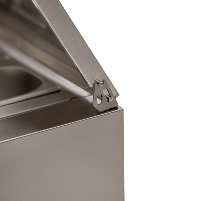 Two Door Counter Refrigerator with Raised Pan Holders - 1360mm - Aquilo Refrigeration