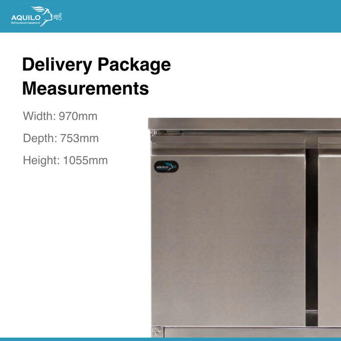 Two Door Counter Refrigerator - 900mm - Aquilo Refrigeration