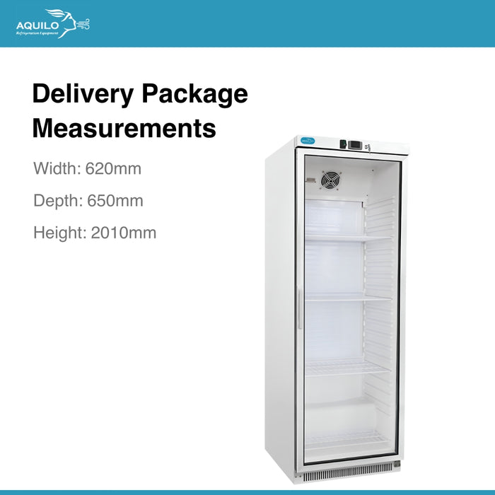 Upright Refrigerator with Glass Door - 775mm - Aquilo Refrigeration