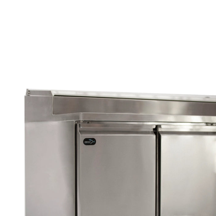 Three Door Refrigerated Counter with Raised Pan Holders -1365mm