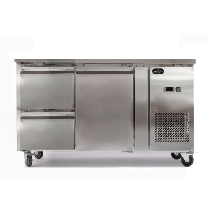 Two Door Counter Refrigerator – 1 Drawer Bank - 1360mm - Aquilo Refrigeration