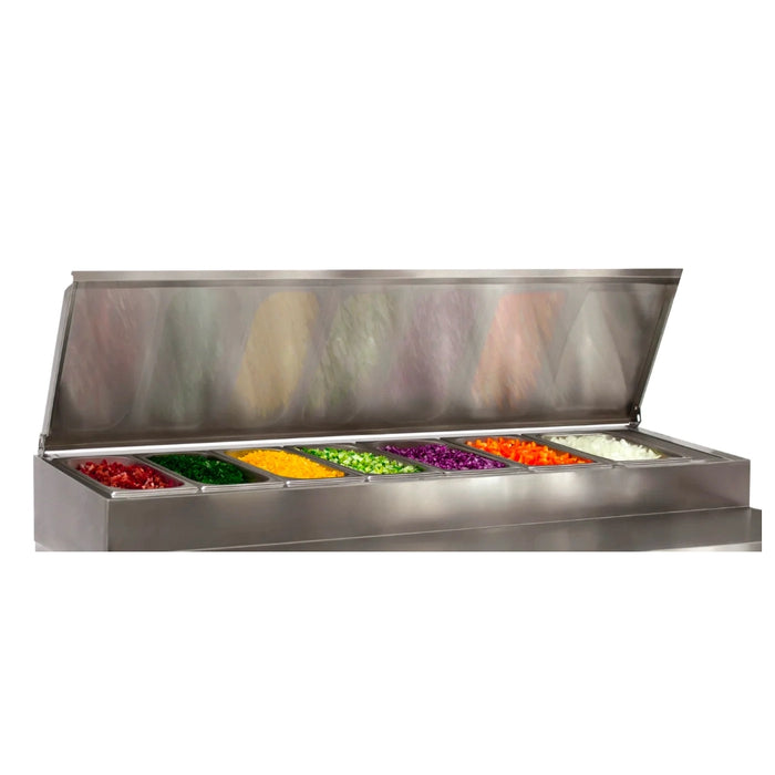 Three Door Counter Refrigerator with Raised Pan Holders - 1795mm - Aquilo Refrigeration