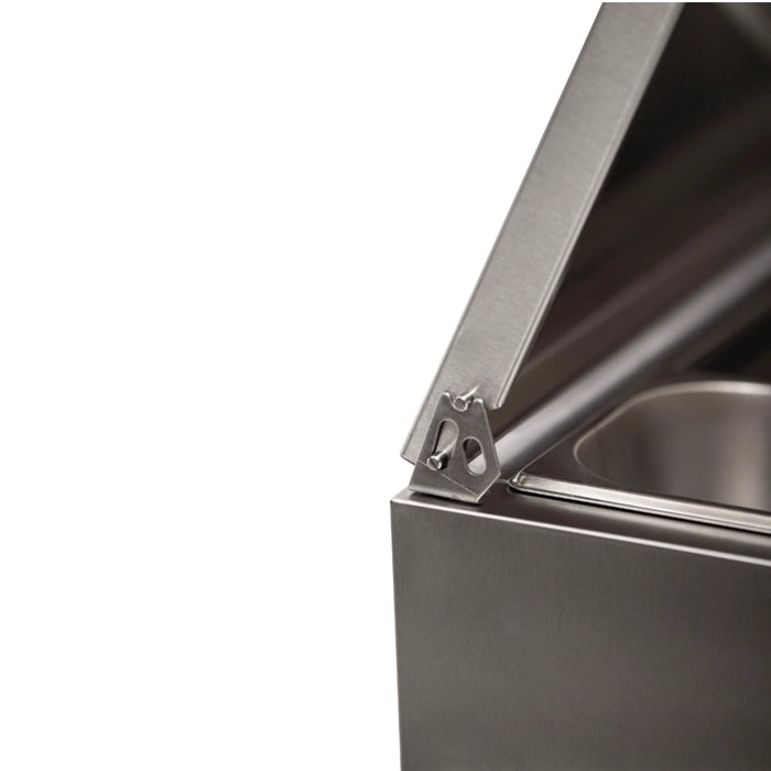 Three Door Refrigerated Counter with Raised Pan Holders -1365mm