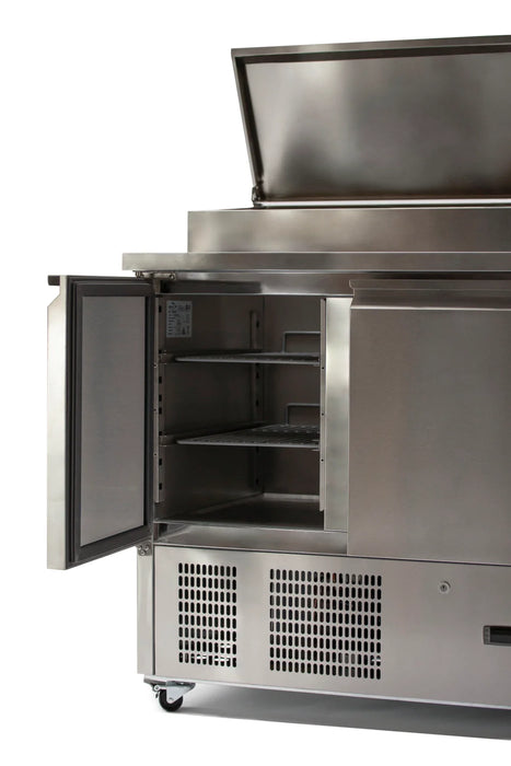 Three Door Counter Refrigerator with Raised Pan Holders - 1795mm - Aquilo Refrigeration