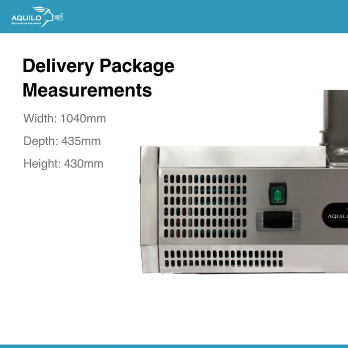 Countertop Prep Refrigerator with Lid - 1/3GN – 1400mm - Aquilo Refrigeration