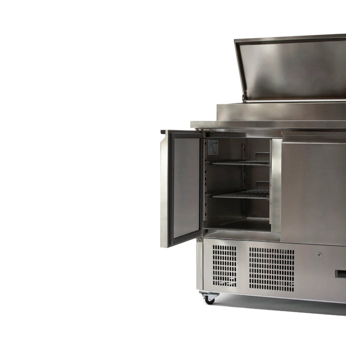 Three Door Counter Refrigerator with Raised Pan Holders - 1795mm - Aquilo Refrigeration