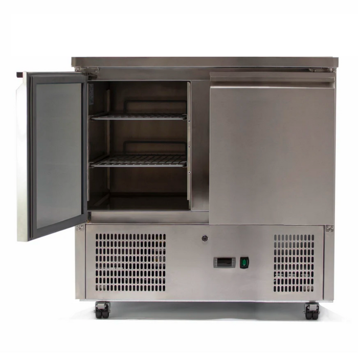 Two Door Counter Refrigerator - 900mm - Aquilo Refrigeration