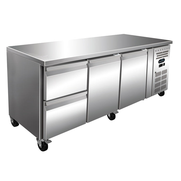 Three Door Counter Refrigerator with Drawer Bank - 1795mm - Aquilo Refrigeration