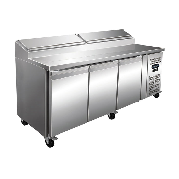 Three Door Counter Refrigerator with Raised Pan Holders - 1795mm - Aquilo Refrigeration
