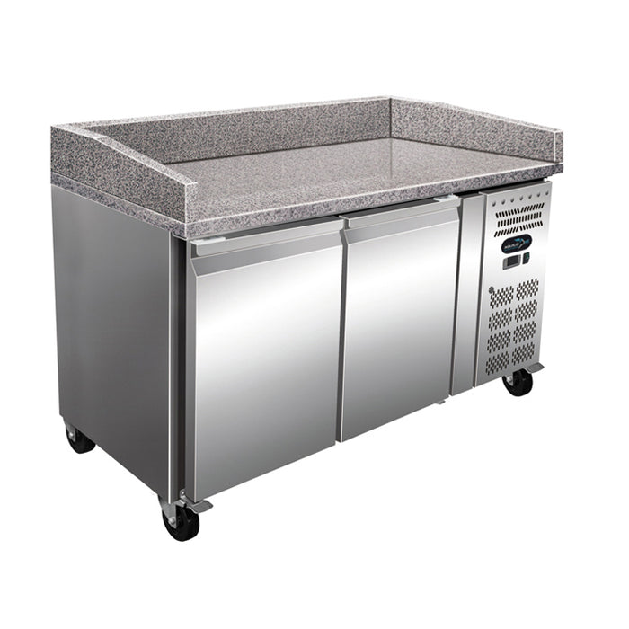 Two Door Pizza Refrigerator with Granite Top - 1510mm - Aquilo Refrigeration