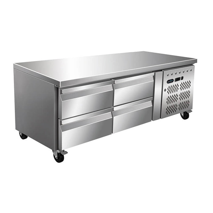 Two Section Counter Refrigerator with Drawers - 1360mm - Aquilo Refrigeration