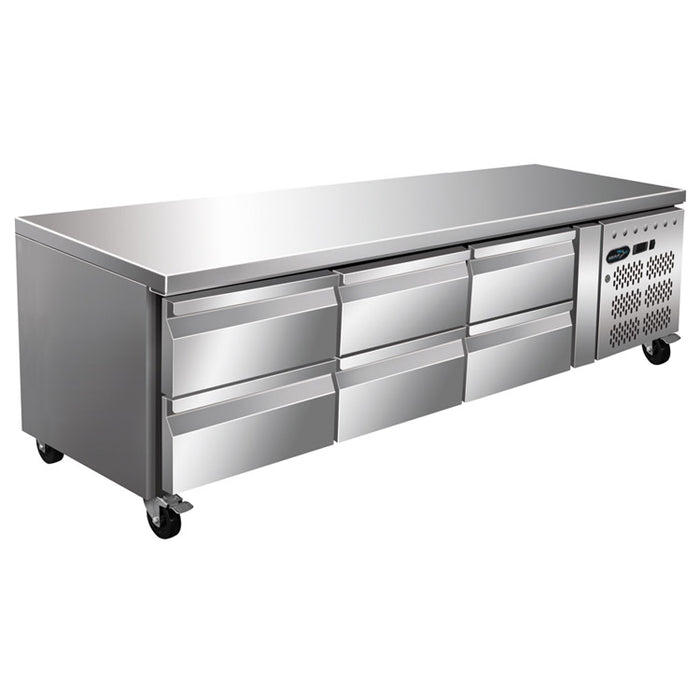 Three Section Counter Refrigerator with Drawers - 1795mm - Aquilo Refrigeration
