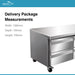 Two Section Counter Refrigerator with Drawers - 1360mm - Aquilo Refrigeration