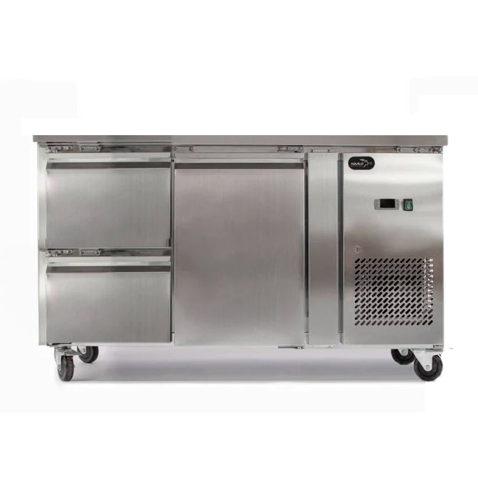 Two Door Counter Refrigerator – 1 Drawer Bank - 1360mm - Aquilo Refrigeration