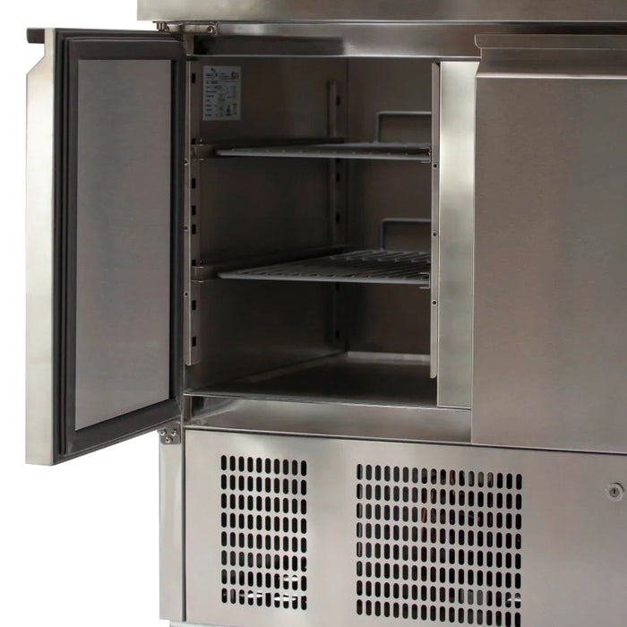 Three Door Pizza Refrigerator with Granite Top - 1365mm - Aquilo Refrigeration