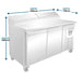 Two Door Counter Refrigerator with Raised Pan Holders - 1360mm - Aquilo Refrigeration
