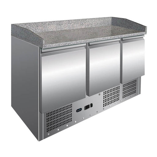 Three Door Pizza Refrigerator with Granite Top - 1365mm - Aquilo Refrigeration